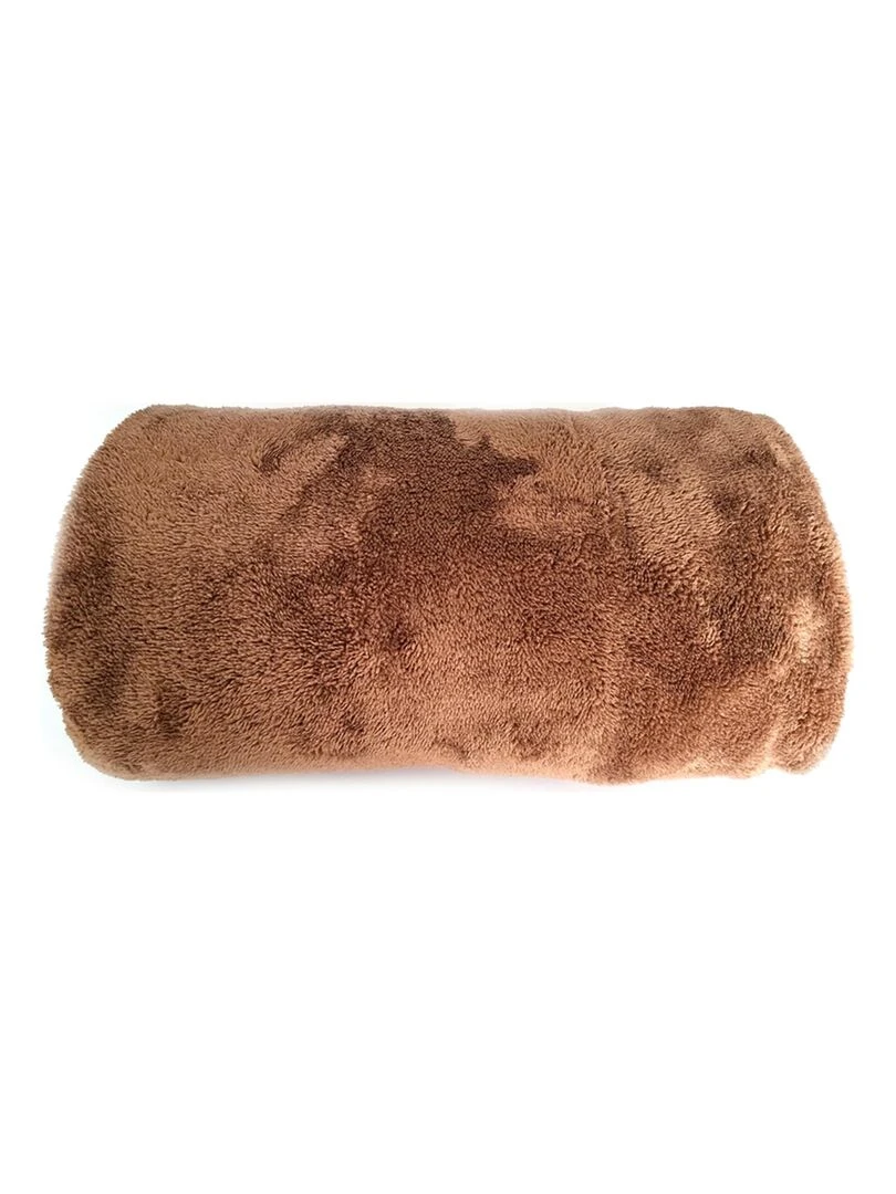 Plaid Uni Marron Taupe