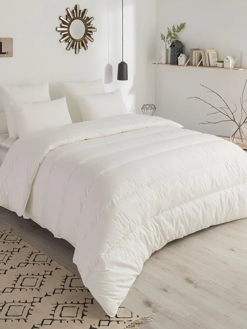 DODO Couette Enveloppe Coton Bio Bien être 4 SAISONS Blanc