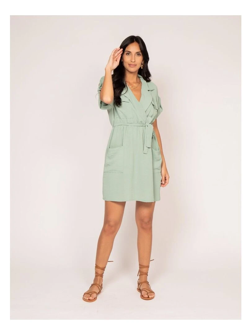 Robe courte IJOLY   Vert d'eau