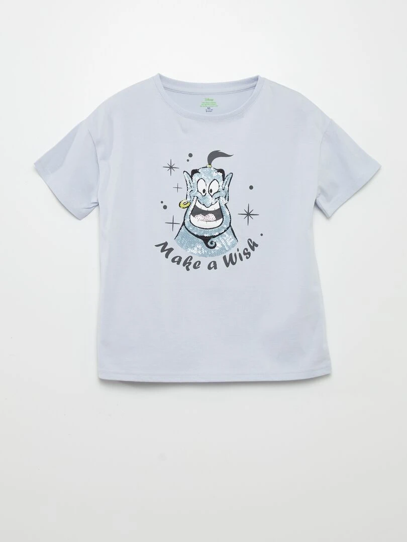 T shirt 'Disney' avec sequins Bleu