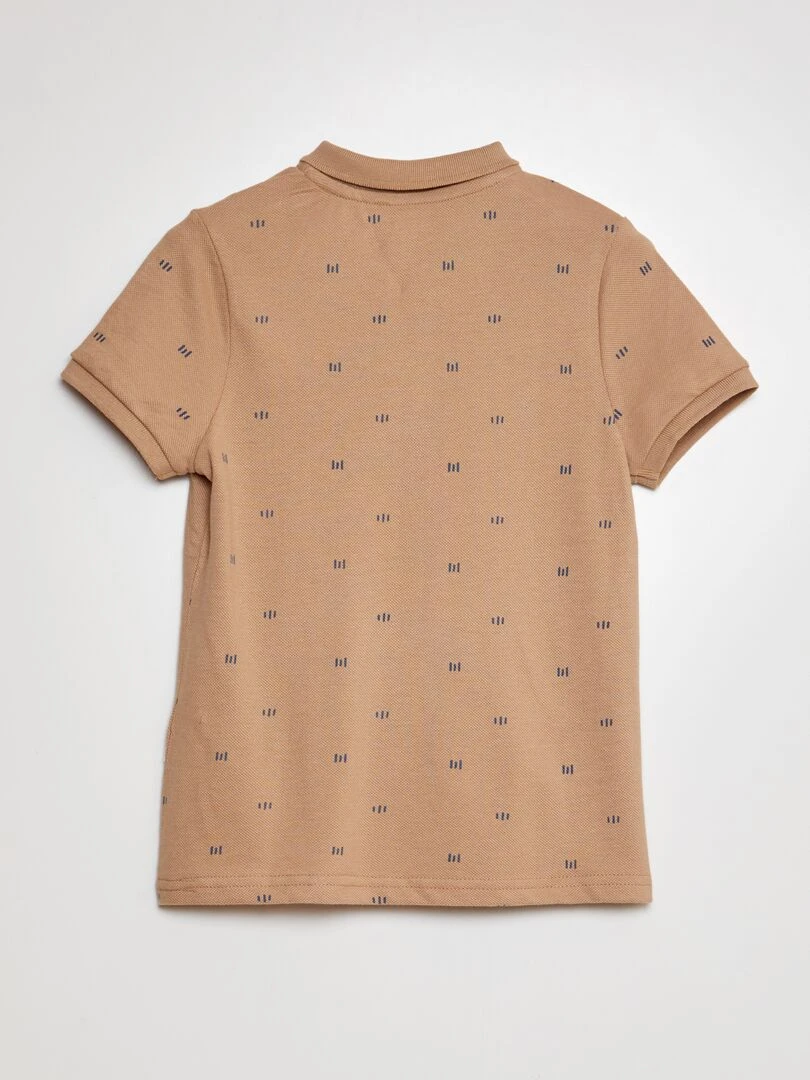 Polo à motif Beige