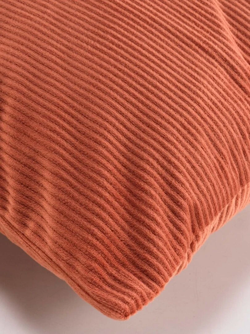 Coussin déhoussable en velours côtelé Rouge cerise