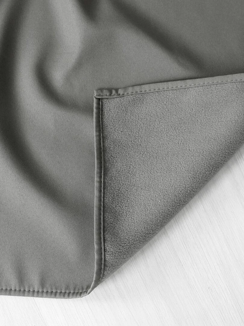 Rideau thermique en microfibre doublée   Gris clair