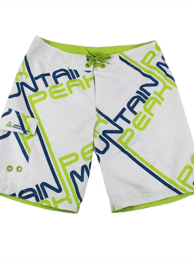Bermuda de bain homme COUMEA PEAK MOUNTAIN Blanc