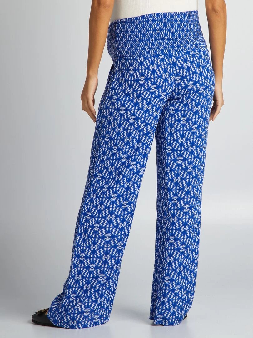 Pantalon grossesse avec base élastiquée   Bleu