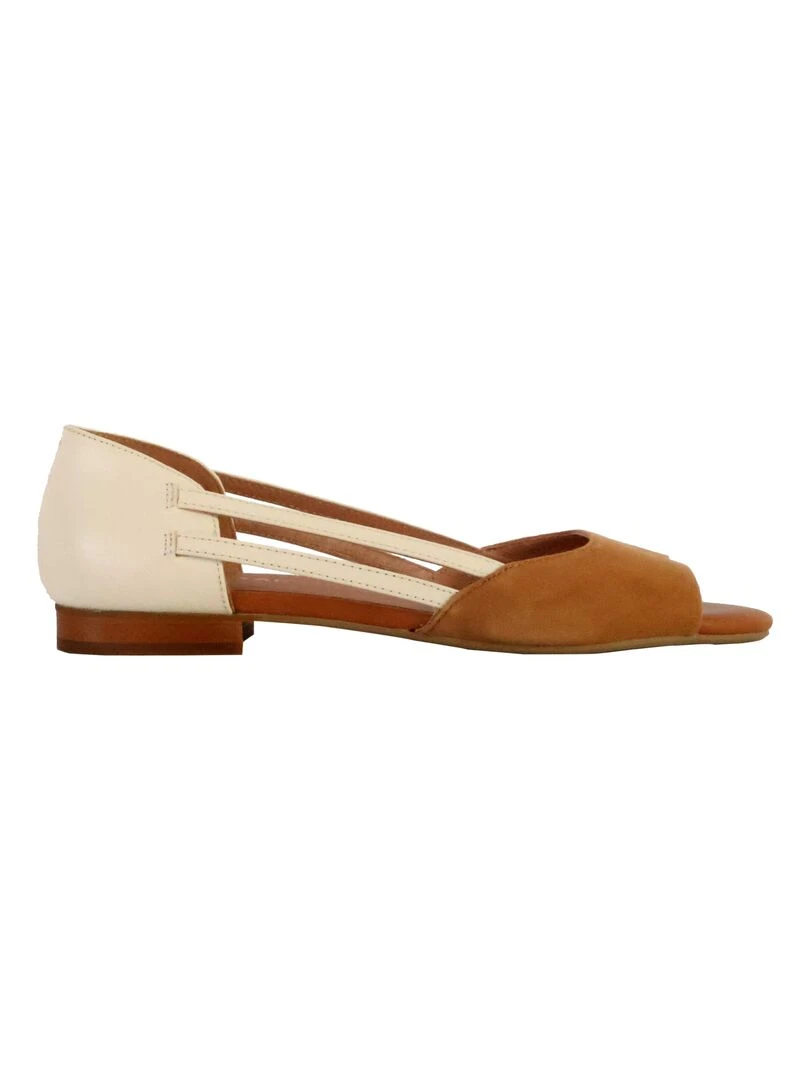 Sandale Plate Cuir Emilie Karston Luciane Marron