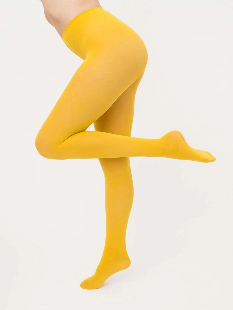 Giulia Blues Collant 70den classique matte opaque et chaude Jaune M Jaune
