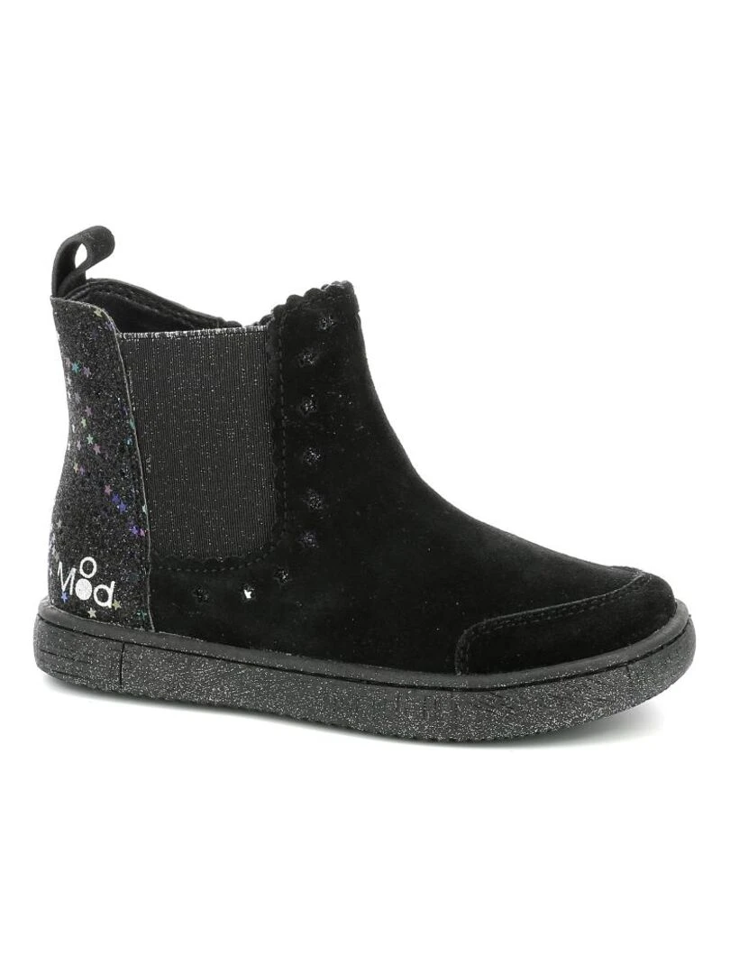 Boots Cuir Blanou Noir