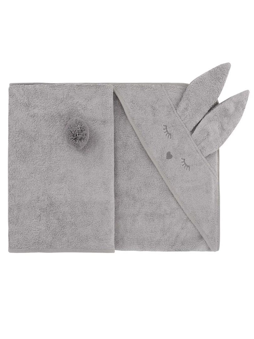 Cape de bain 100% bambou Lapinou Gris