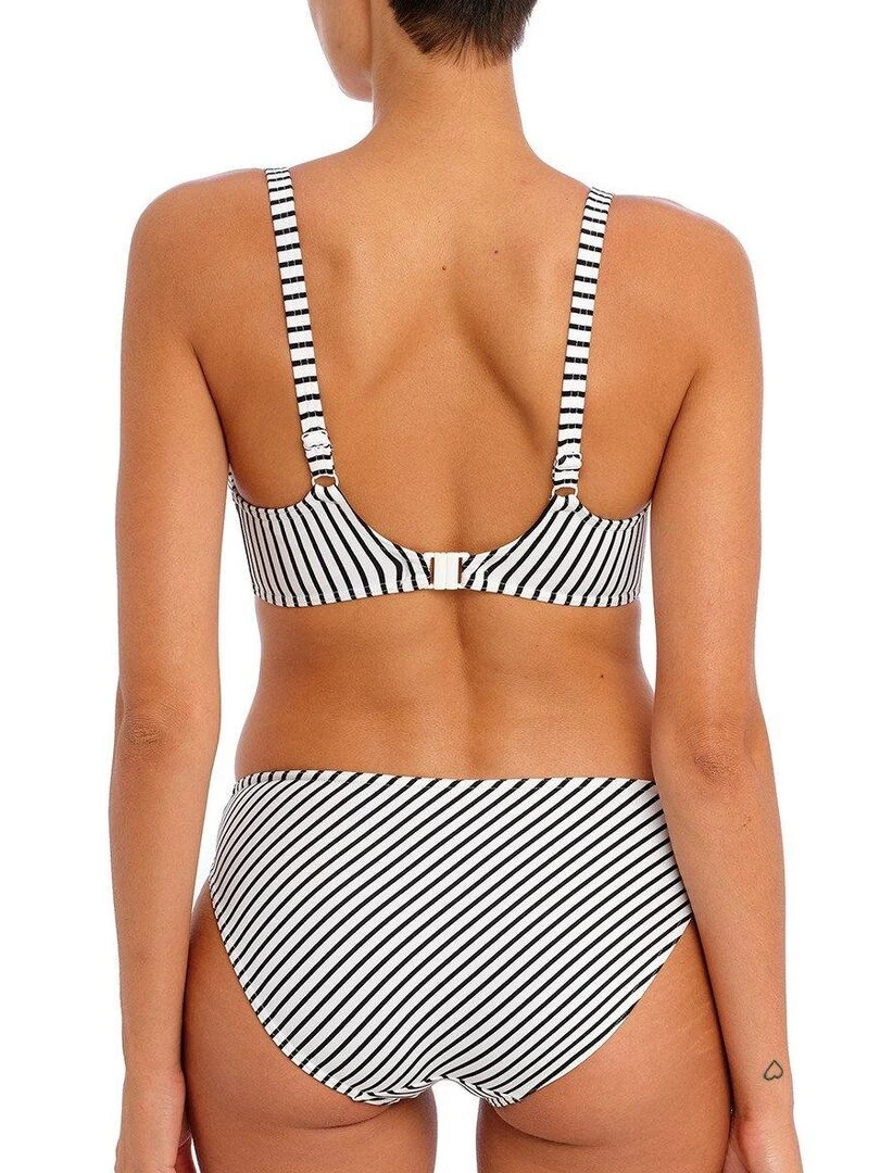 Haut de maillot de bain rayé à armatures Jewel cove   Blanc