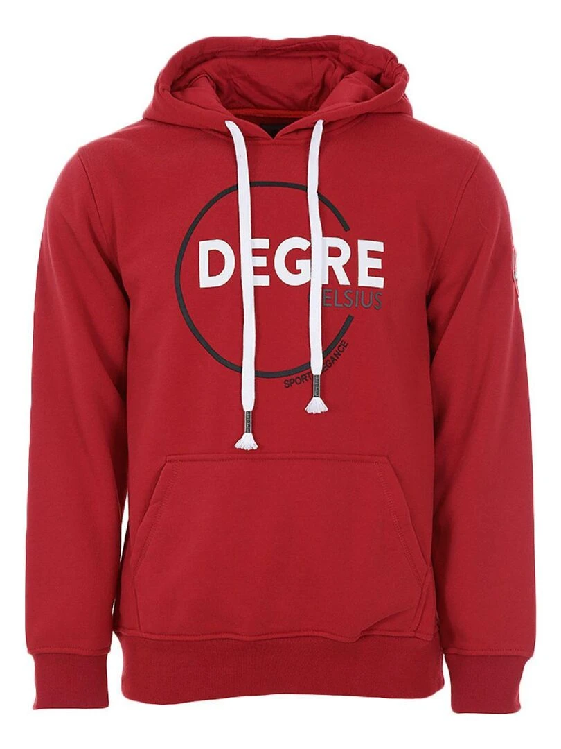Sweat à capuche homme CINOR DEGRE CELSIUS Rouge