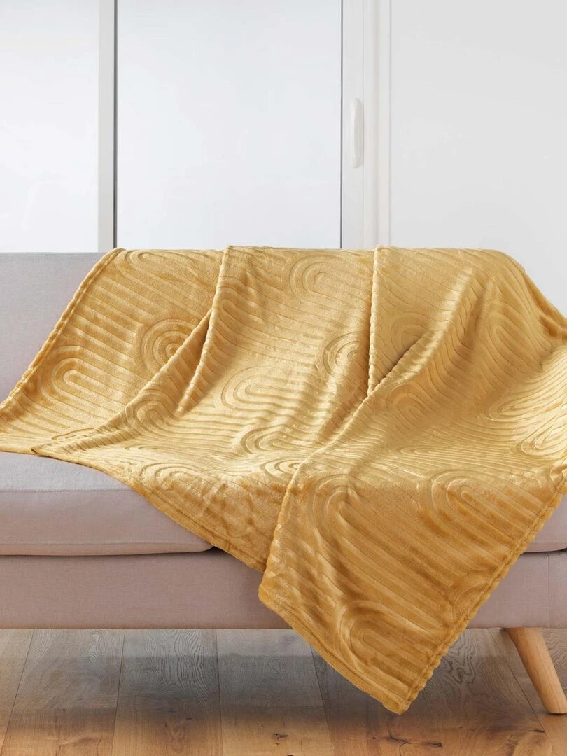 Plaid en flanelle à relief Marron foncé