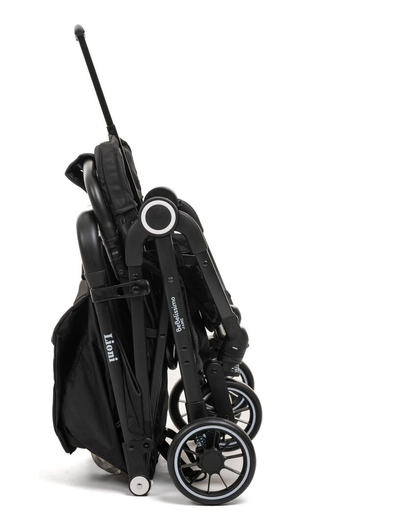 Bebelissimo   Poussette bébé Citadine Ultra Compacte   De 0 à 36 mois   Lioni  0 22kg   Gold   Noir