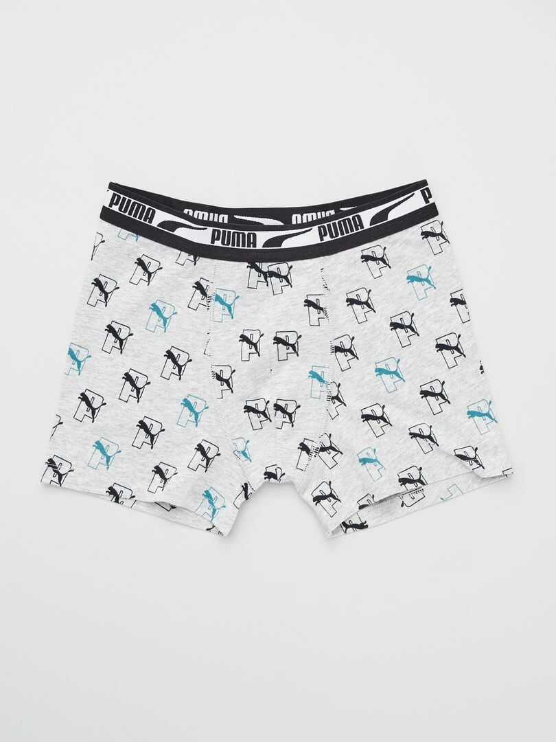 Boxers 'Puma'   Lot de 2   Gris/vert