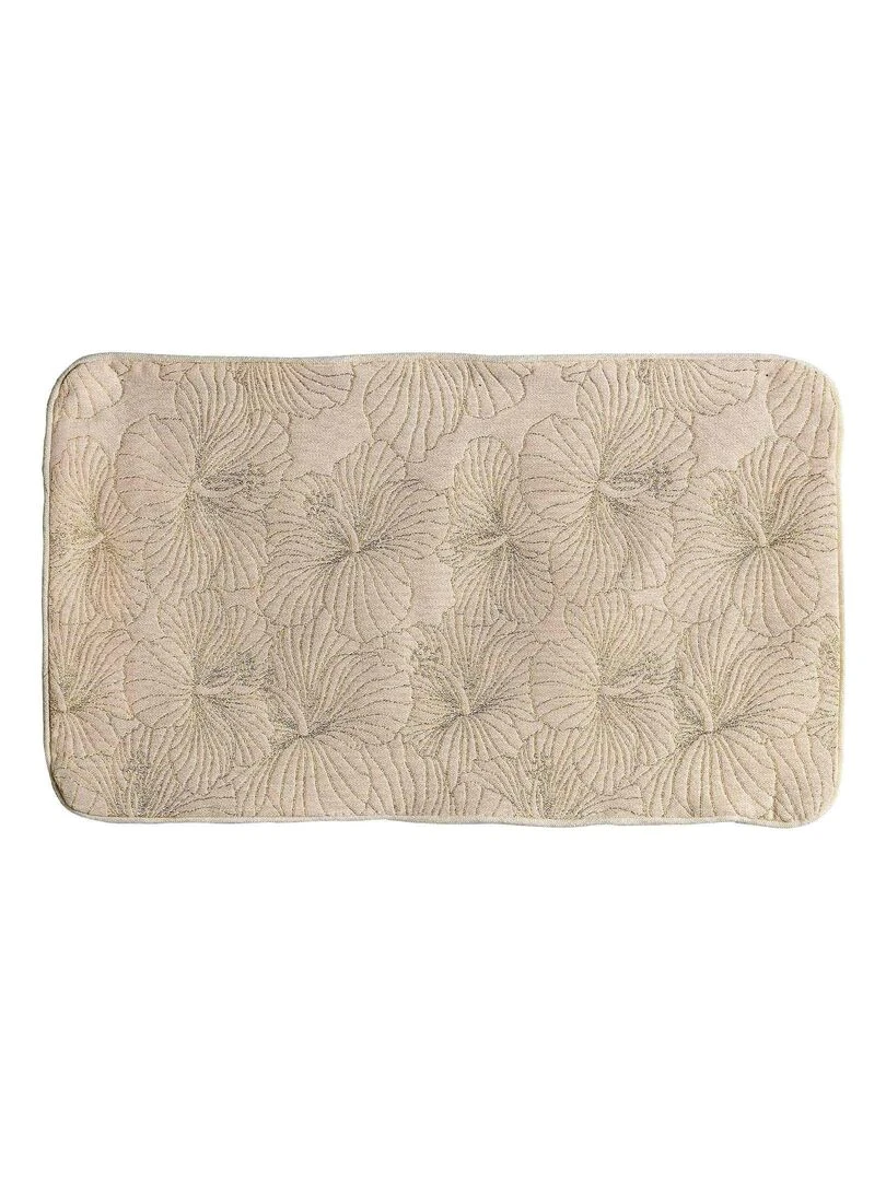 Housse de coussin aux fleurs d'hibiscus Doré/or