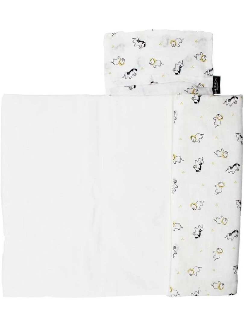 Matelas à langer de voyage 68x45cm en coton bio blanc SAUTHON Blanc