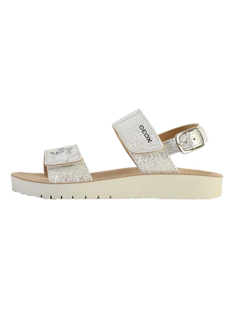 Sandale cuir enfant Geox Costarei Gris