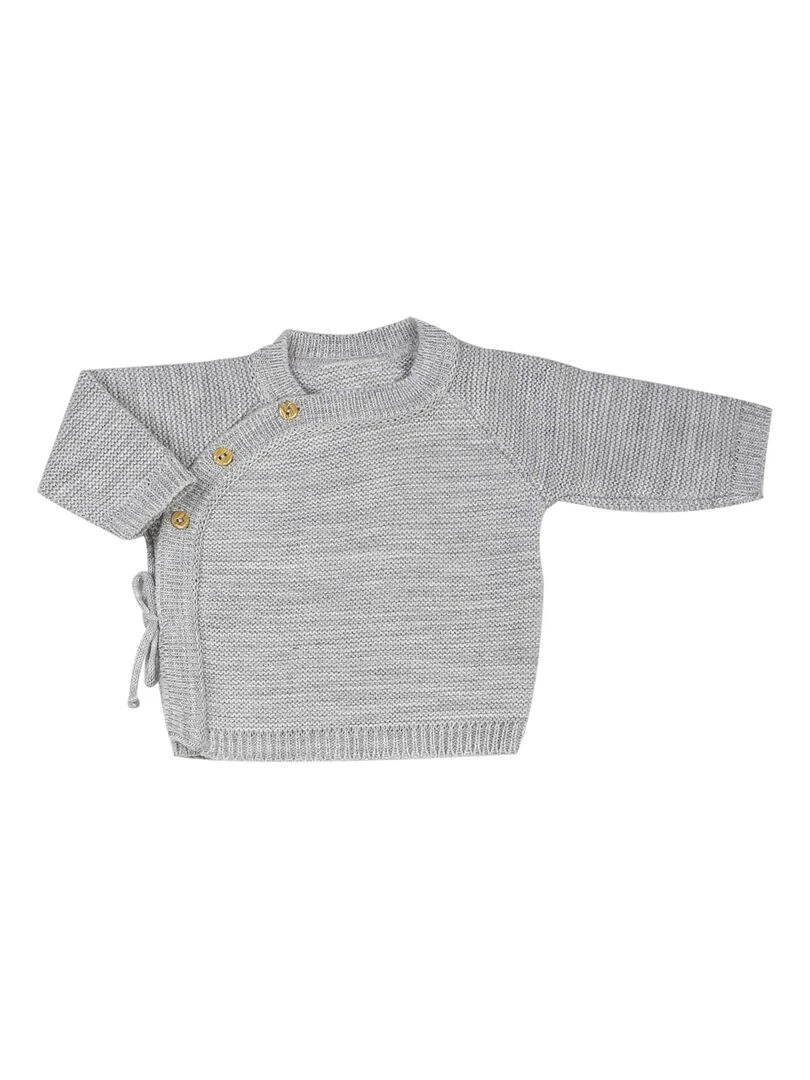 Brassière bébé en maille Gris