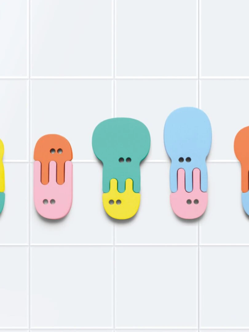 Puzzle de bain Méduse Multicolore