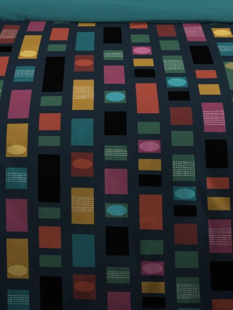 Housse de couette 240x220 TOMMY + 2 taies 100% coton   Bleu