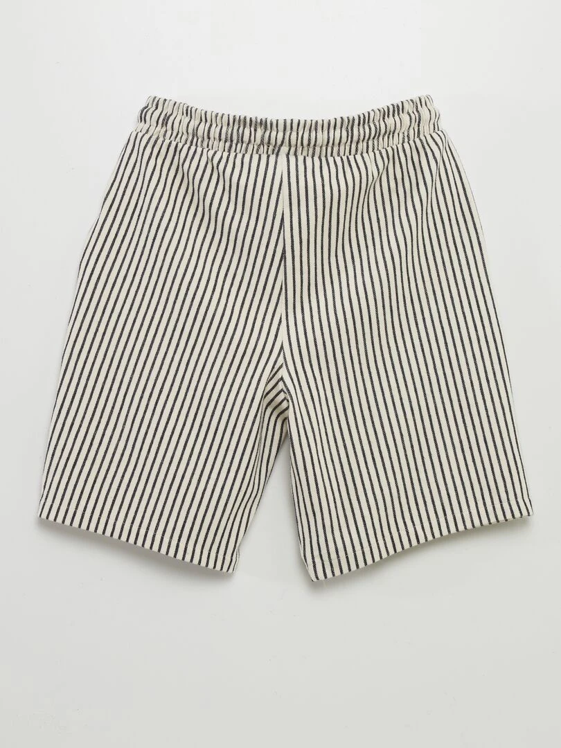 Bermuda imprimé   Blanc/Marine