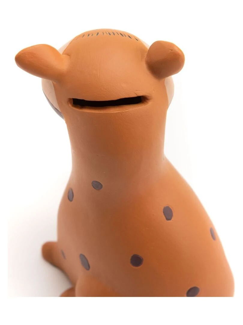Tirelire léopard (15 cm) Marron