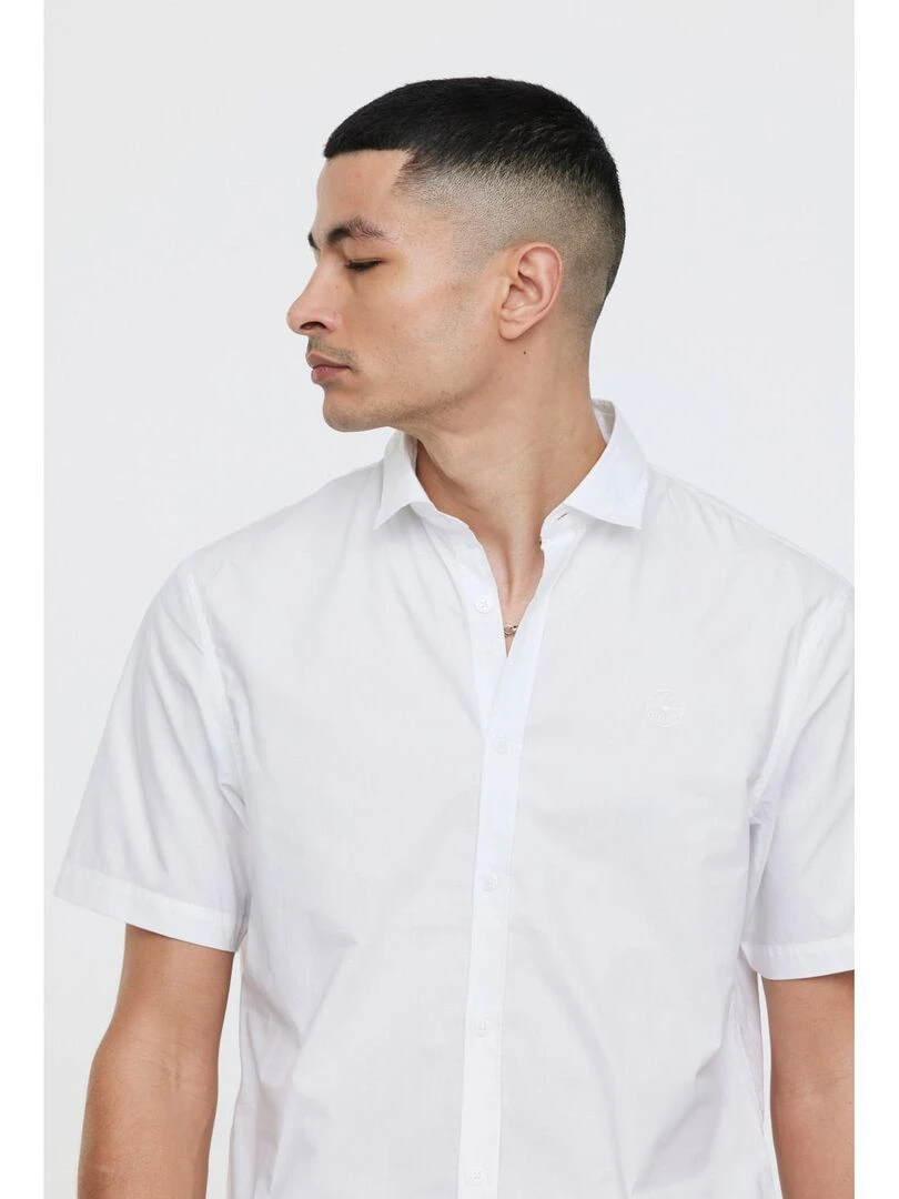 Lee Cooper   Chemise manches courtes coton regular DRIMO MC   Blanc