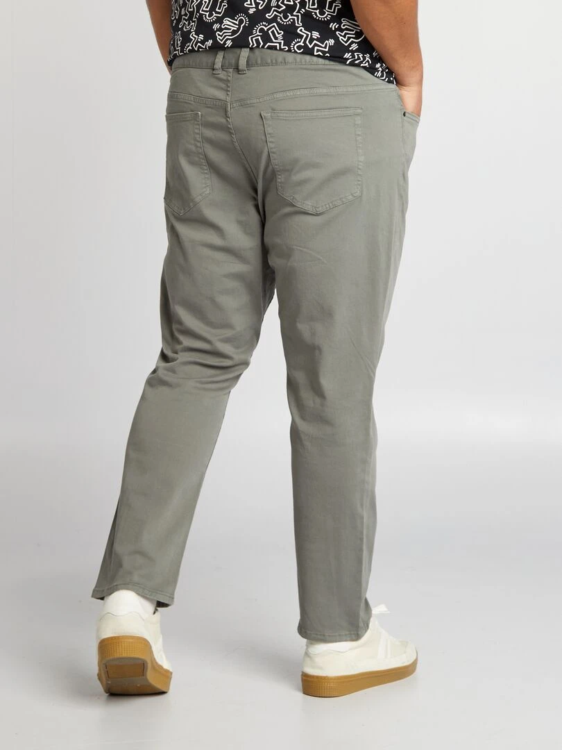 Pantalon slim   L30   Kaki grisé