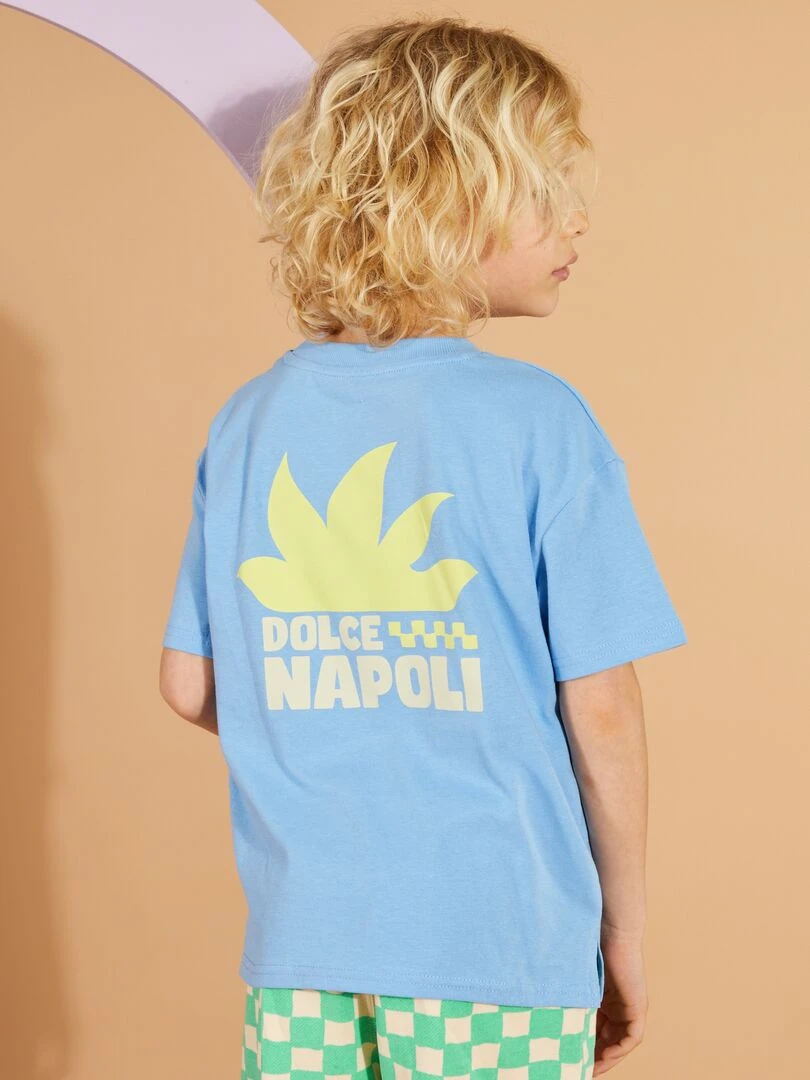 T shirt loose imprimé Grafik Edition Bleu clair