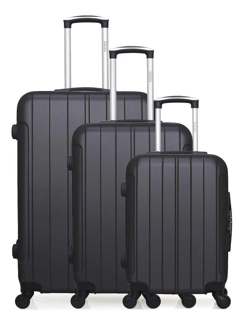 Set de 3 valises rigides FOGO Noir