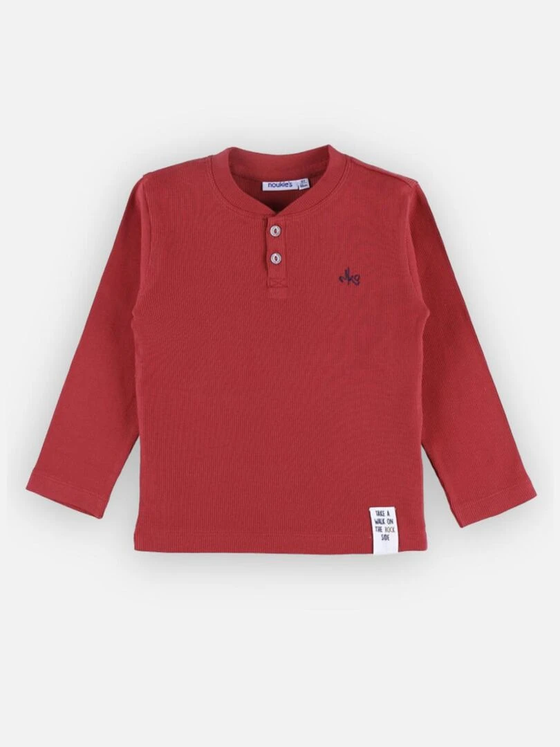 T shirt henley longues manches Noukie's Rouge