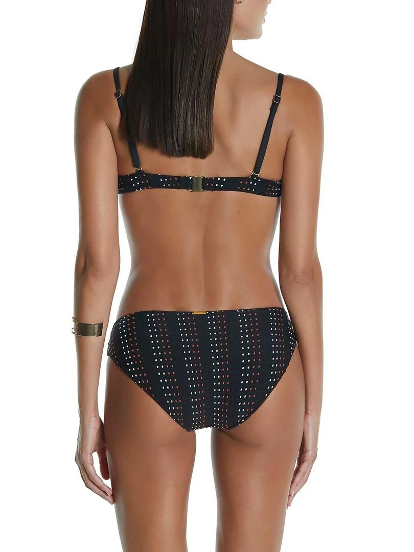 Bas maillot slip de bain bikini Plumetti noir   Noir