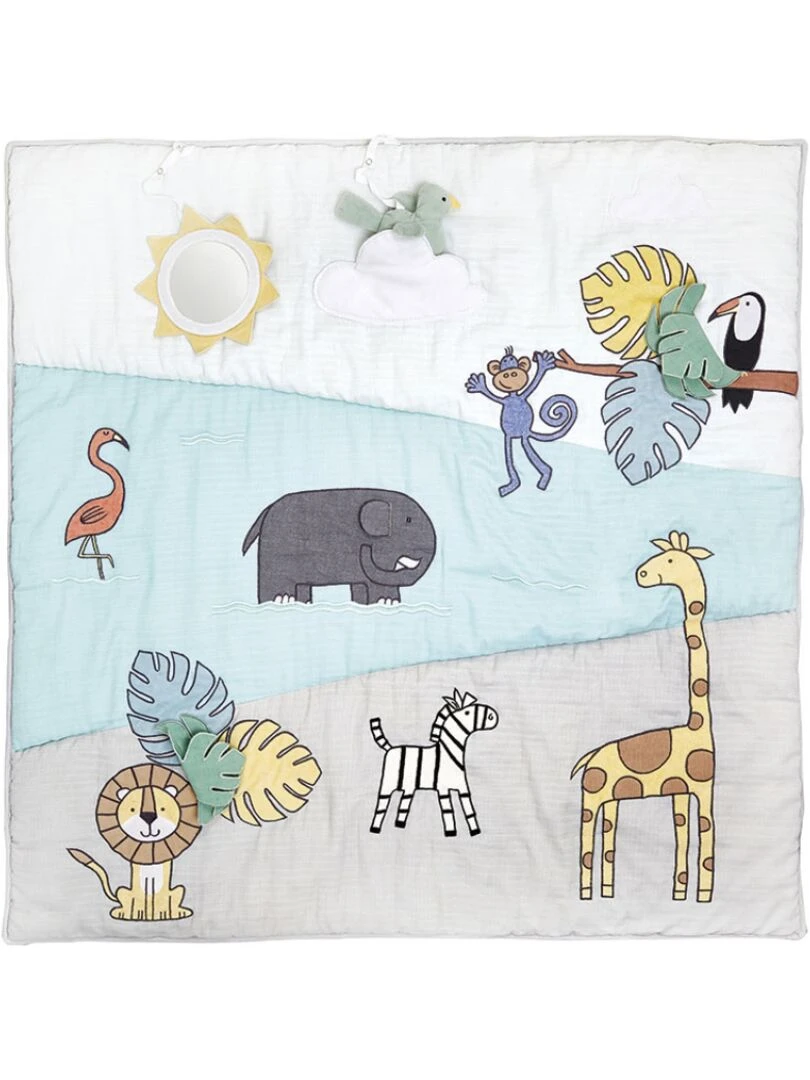 Tapis d'éveil réversible Safari Multicolore