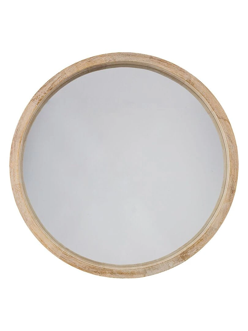 Miroir rond Scandi naturel D50 Beige