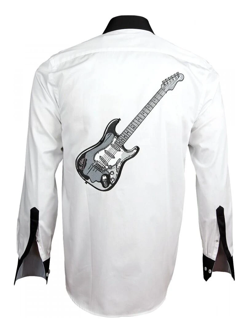 Chemise brodée JIMMY Blanc