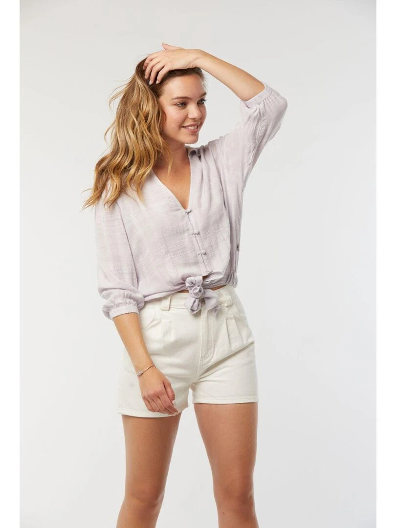 Lee Cooper Chemise manches 3/4 coton regular DATINA Violet clair