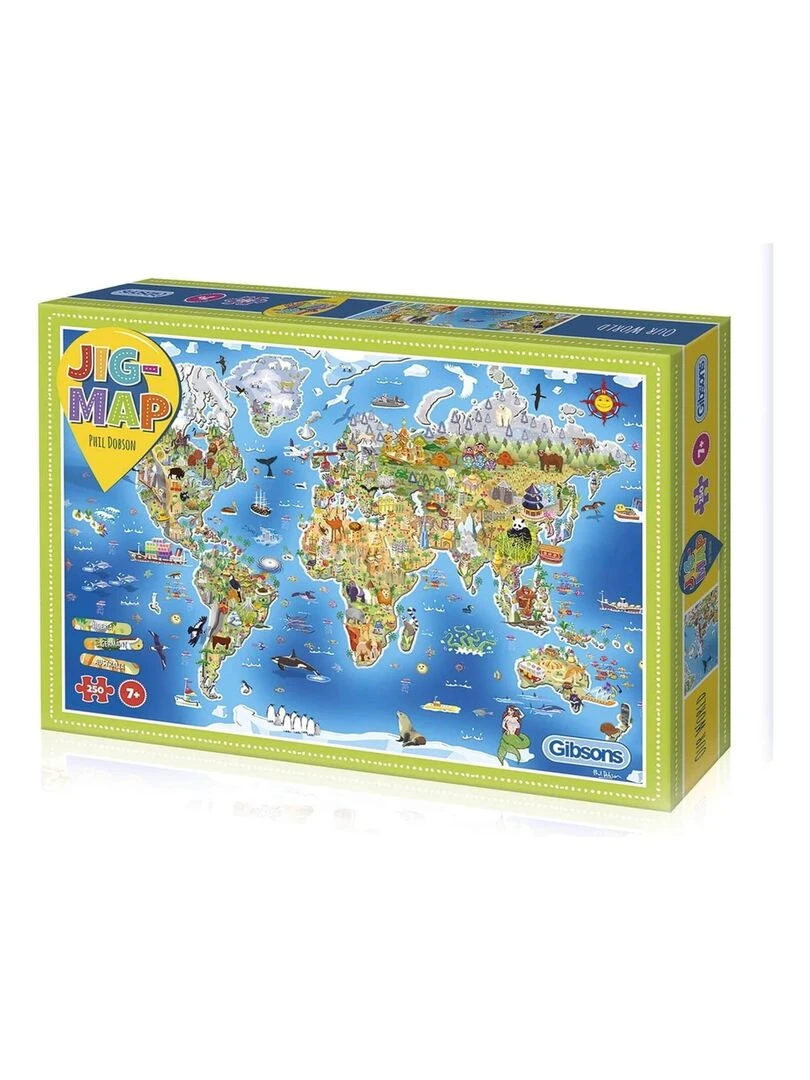 Puzzle 250 pièces : Carte du Monde N/A