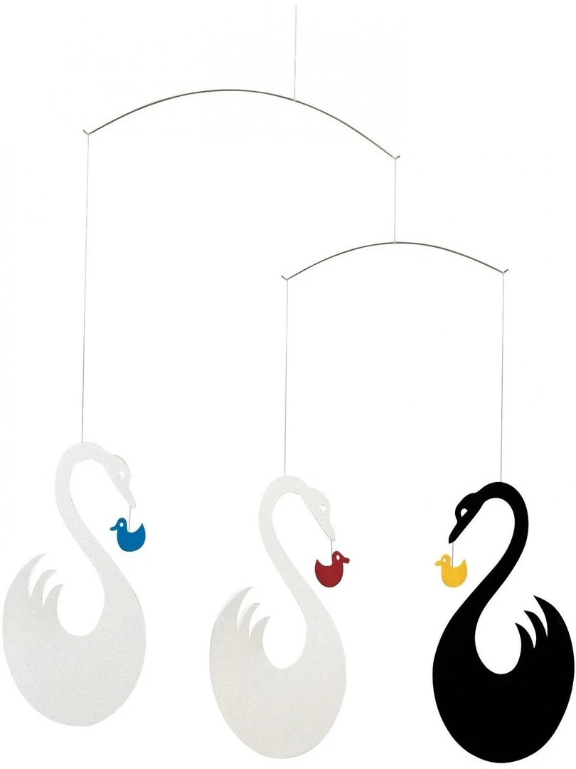 'flensted Mobiles' Fantaisie De Cygnes Rouge