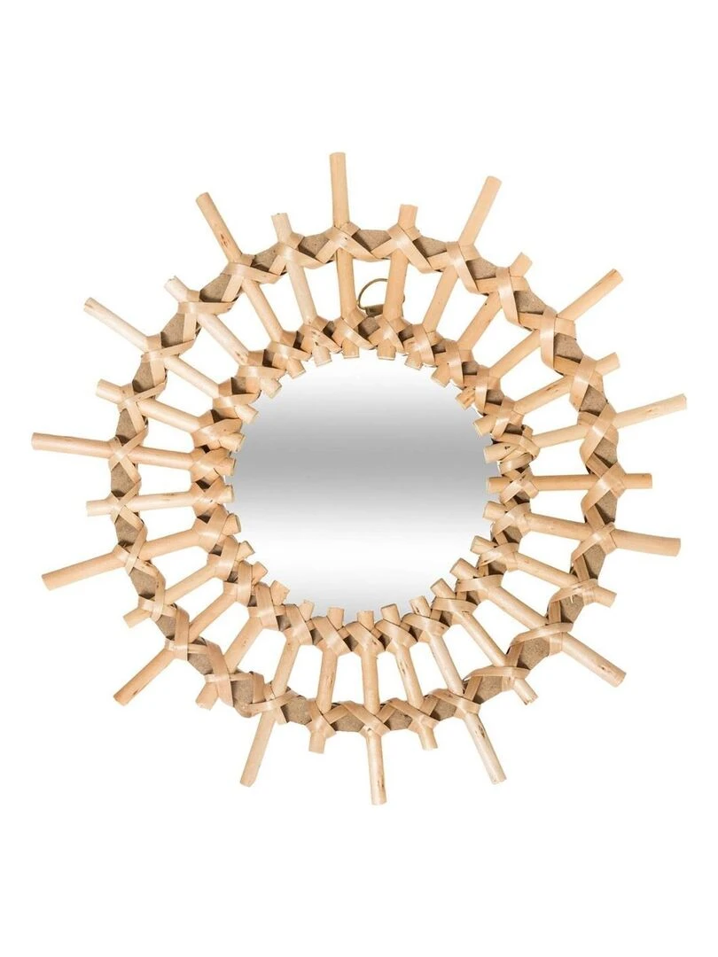 Lot de 3 miroirs rotin soleil D28 Beige