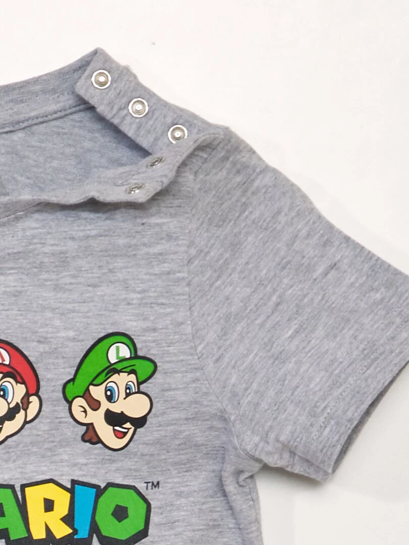 T shirt 'Super Mario'   So Easy   Gris clair