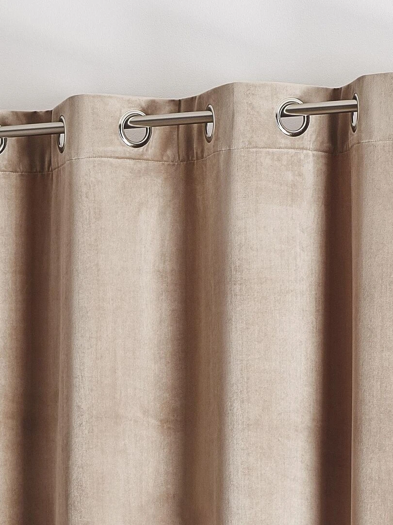 Rideau feutré en velours uni Beige clair