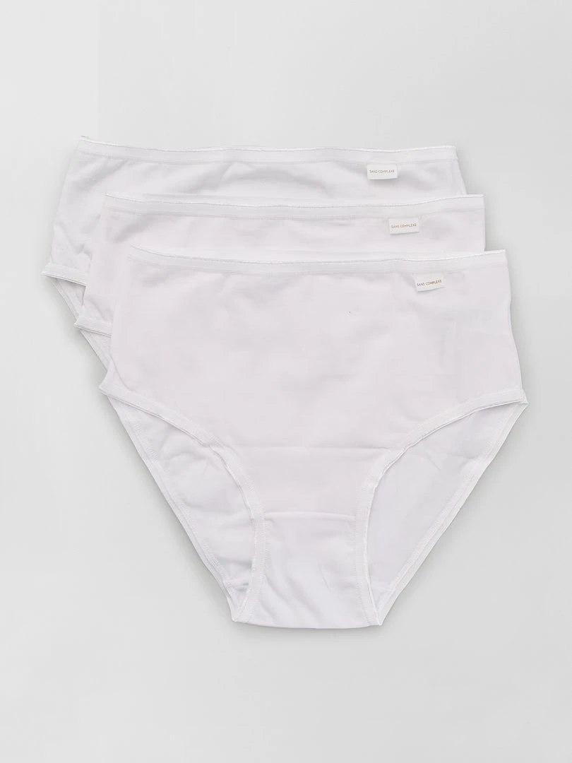 Lot 3 culottes classique 'Sans Complexe' blanc