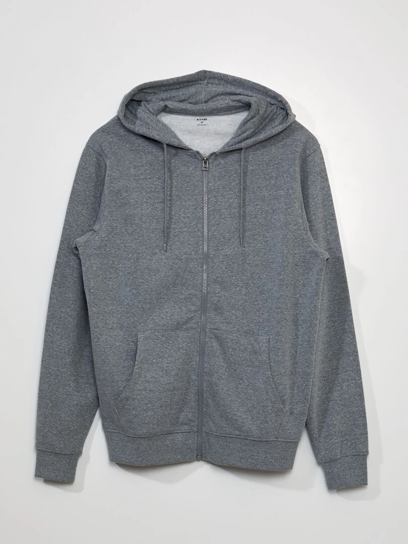 Sweat à capuche zippé +1m90 Gris