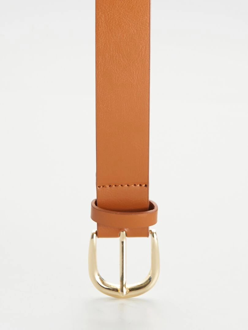 Ceinture basique en simili   Camel