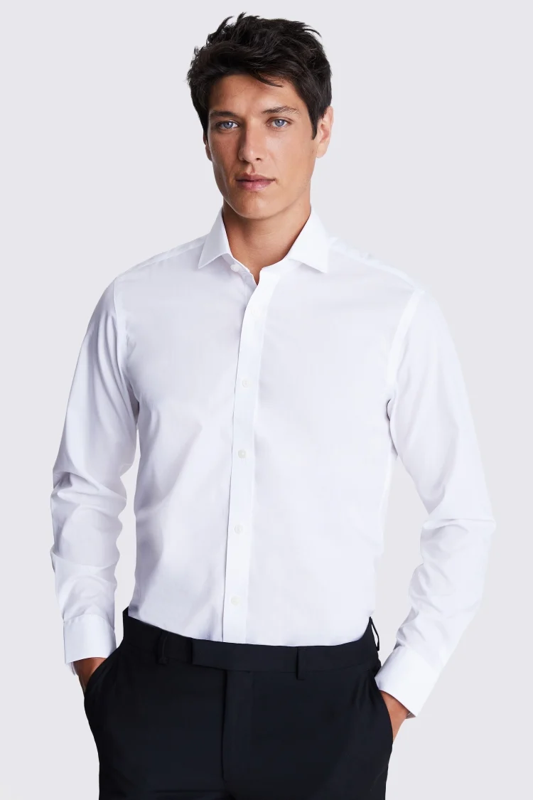 Tailored Fit White Non-Iron Shirt Buy Online at Moss