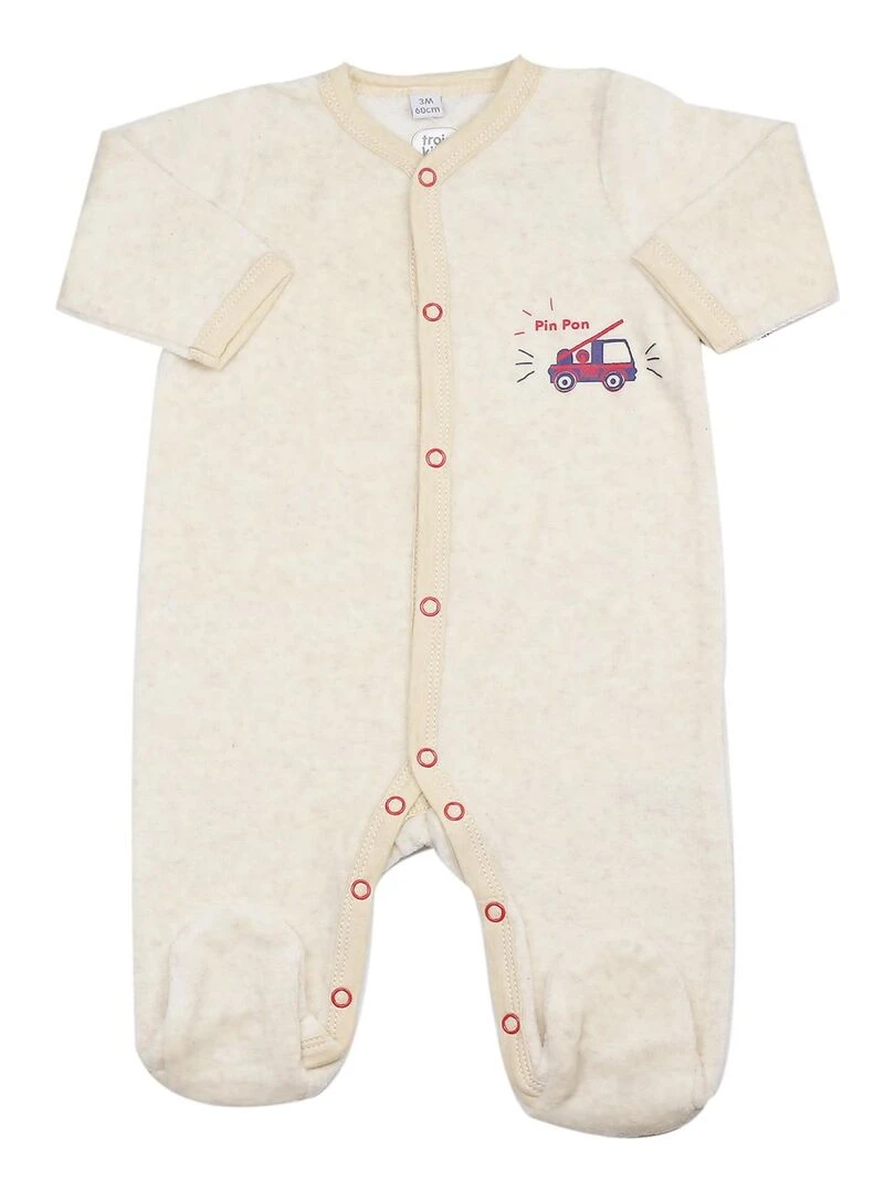 lot de 6 pyjamas bébé   Blanc