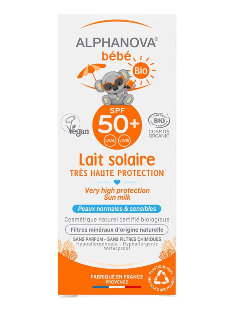 Lait solaire visage Bébé SPF 50 Multicolore