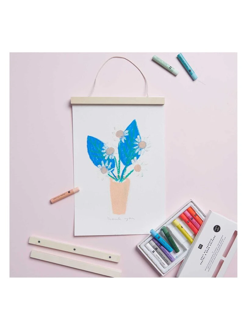 Pastels à l'huile 12 couleurs pastel et fluo   N/A