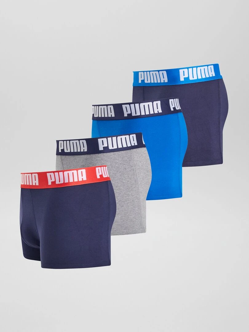 Boxers 'Puma'   Lot de 4   Bleu/noir/rouge