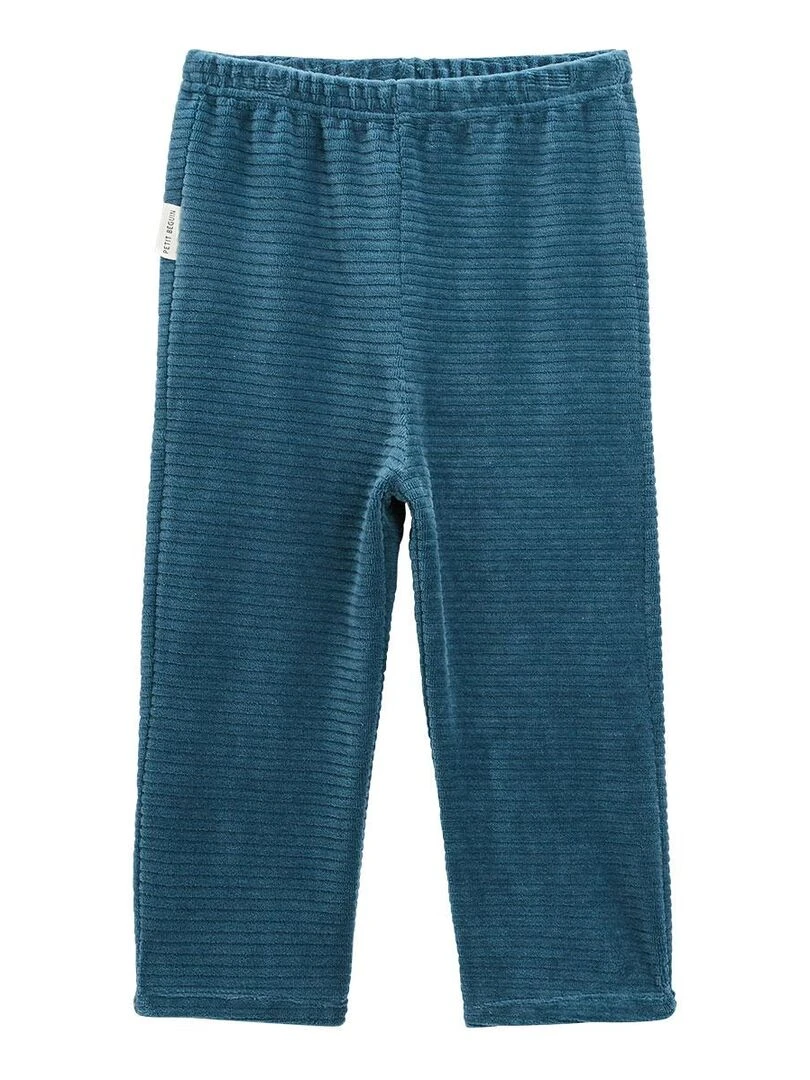 Pyjama bébé 2 pièces en velours Marceau   Bleu
